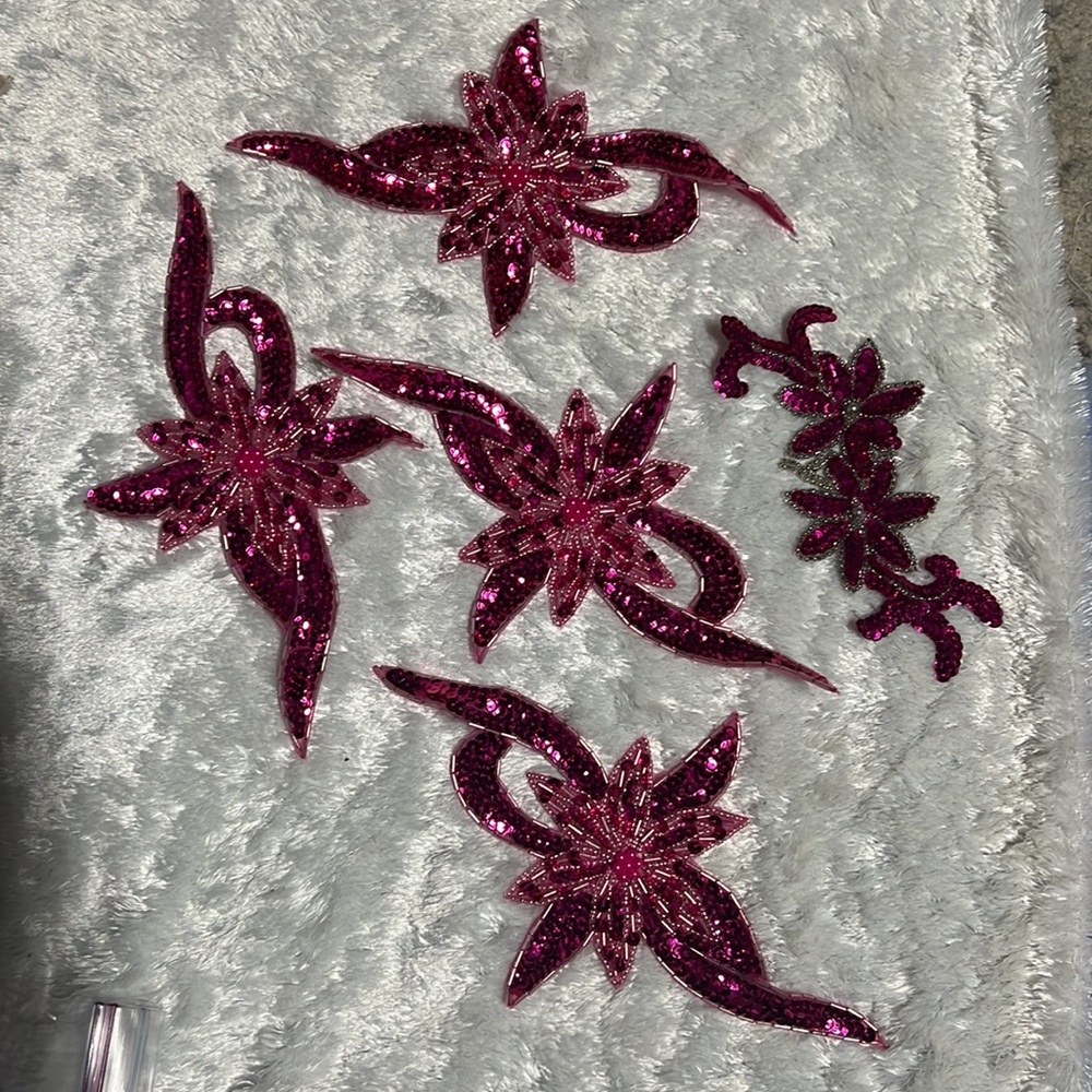 Vintage sequin dress appliqués